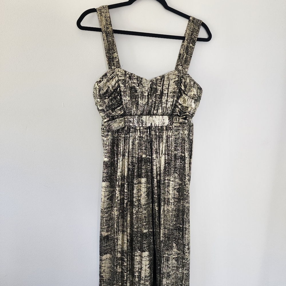 NWT Connected Apparel Womens Maxi Cocktail Dress - Black & Gold size 10 - Picture 8 of 9